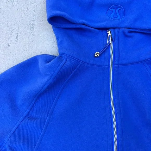Lululemon Blue Cropped Scuba Jacket Women's Small/Medium - Picture 3 of 4